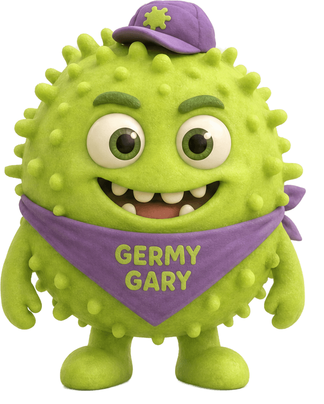 Germy Gary — The lovable not-so-bad guy who makes washing your hands the most satisfying win of the day.