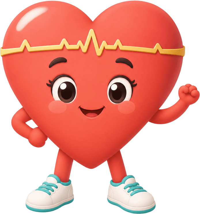 Hilda Heart — bouncy heart character